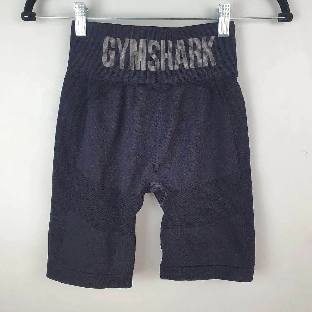 GYMSHARK 8 Inch Bike Shorts‎ High Waist Butt Contour Black Women's Size S